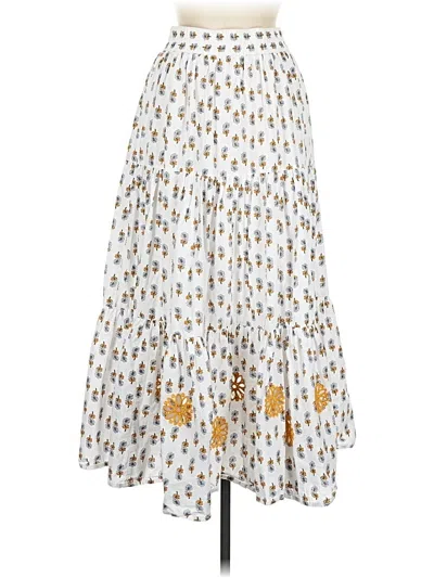 Pre-owned Solitaire Casual Skirt In White