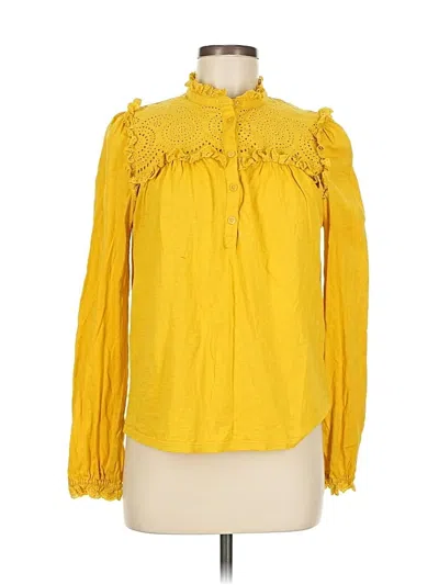 Pre-owned Boden Long Sleeve Polo Shirt In Yellow