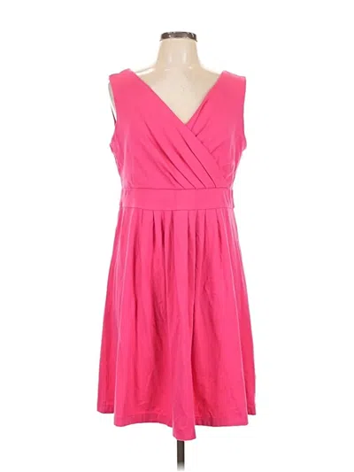Pre-owned Lands' End Casual Dress In Pink