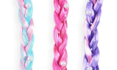 Capelli New York Assorted 3-pack Faux Hair Clips In Multi