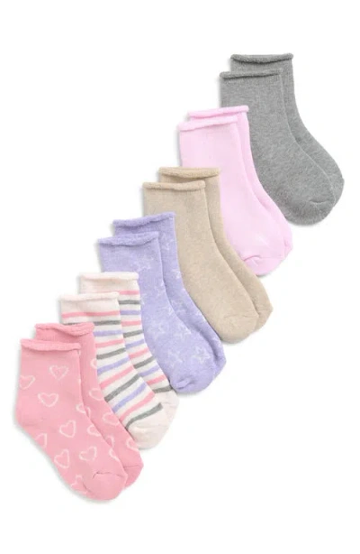 Capelli New York Kids' Assorted 6-pack Hearts & Stars Crew Socks In Multi