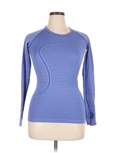 Pre-owned Lululemon Athletica Active T-shirt In Blue