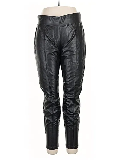 Pre-owned Hue Casual Pants In Black