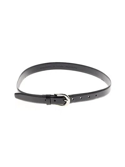 Pre-owned Favorite Daughter Leather Belt In Black