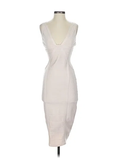 Pre-owned Marciano Cocktail Dress In White
