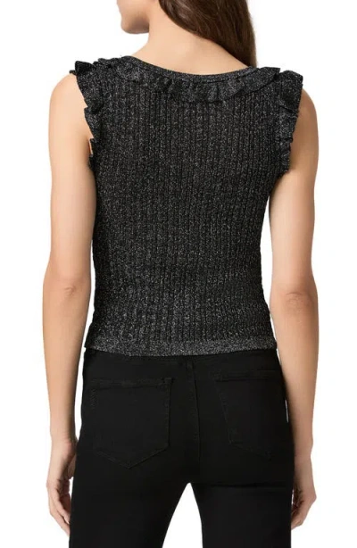 Paige Clareen Metallic Sweater Tank In Black