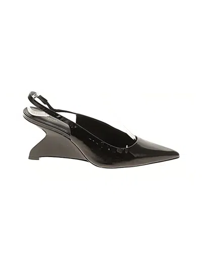 Pre-owned Reformation Wedges In Black