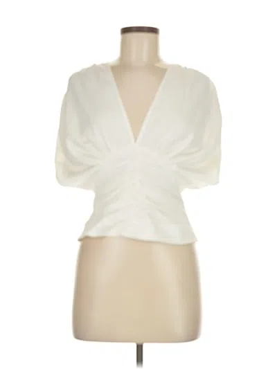 Pre-owned C/meo Collective Short Sleeve Blouse In White