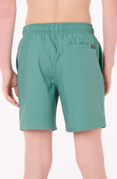 Rip Curl Kids' Volley Swim Trunks In Green