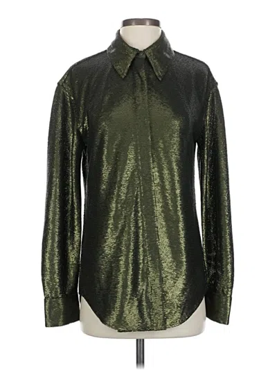 Pre-owned Allsaints Long Sleeve Blouse In Green