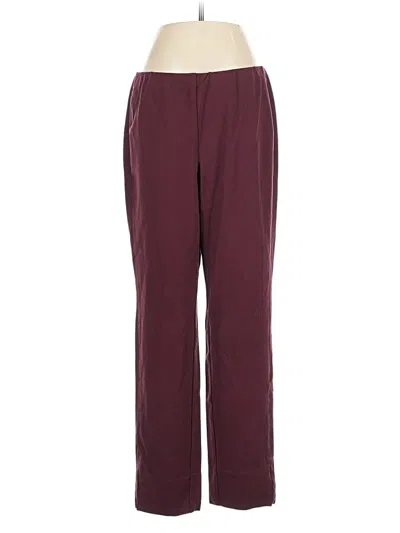 Pre-owned Jjill Casual Pants In Burgundy