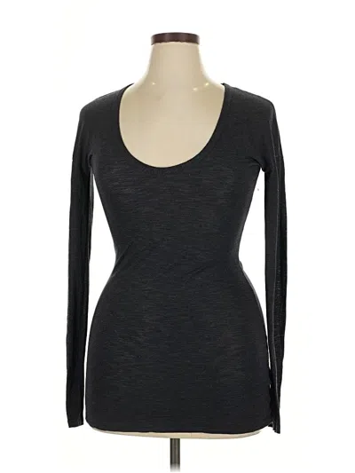 Pre-owned James Perse Long Sleeve T-shirt In Black