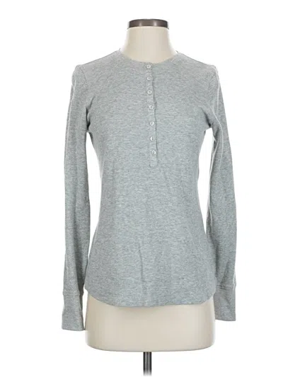 Pre-owned L.l.bean Long Sleeve Henley Shirt In Gray