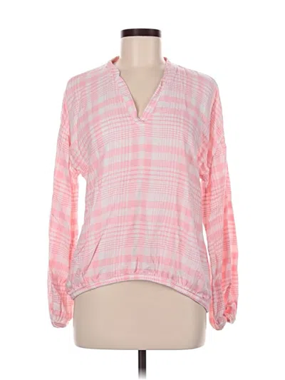 Pre-owned Carve Designs Long Sleeve Blouse In Pink