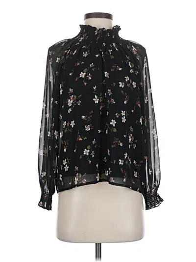 Pre-owned Madewell Long Sleeve Blouse In Black