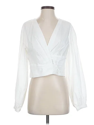Pre-owned Sunday In Brooklyn Long Sleeve Blouse In White