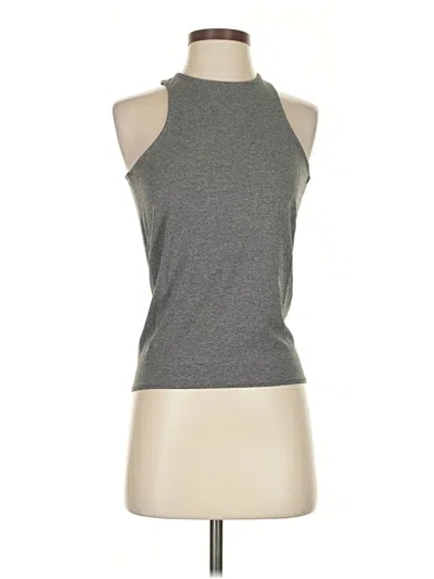 Pre-owned Carbon38 Sleeveless Top Gray Halter Neckline Tops