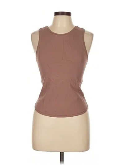 Pre-owned Lululemon Athletica Sleeveless T-shirt In Brown