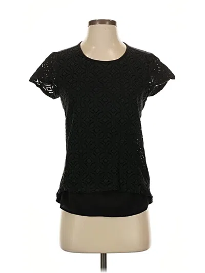 Pre-owned Market & Spruce Short Sleeve Top Black Crew Neck Tops