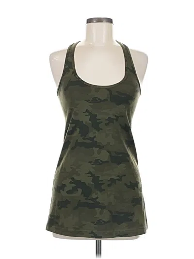 Pre-owned Lululemon Athletica Tank Top Green Halter Neckline Tops