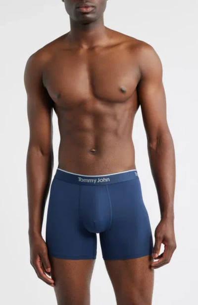 Tommy John Micro Stretch 4-pack 4-inch Boxer Briefs In Blue