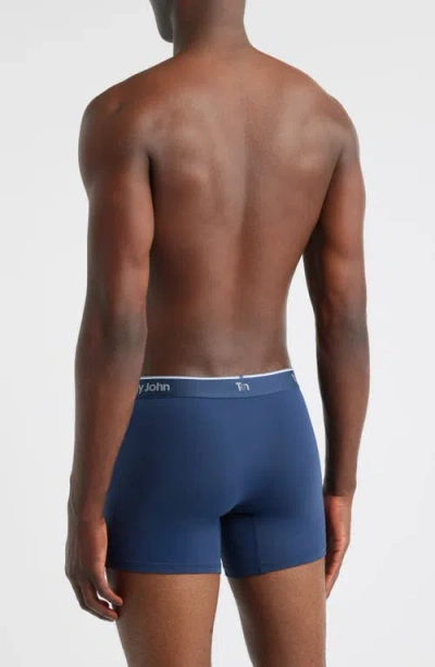 Tommy John Micro Stretch 4-pack 4-inch Boxer Briefs In Blue