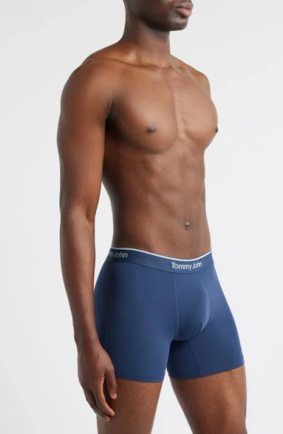 Tommy John Micro Stretch 4-pack 4-inch Boxer Briefs In Blue