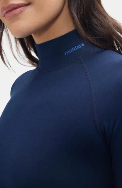 Halfdays Clare Mock Neck Base Layer Top In Multi