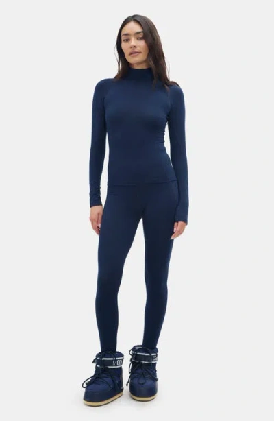 Halfdays Clare Mock Neck Base Layer Top In Multi