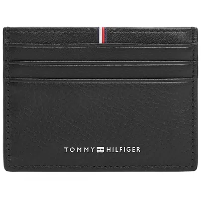 Tommy Hilfiger Corp Card Holder Black In Black