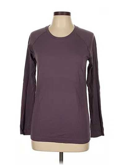 Pre-owned Athleta Long Sleeve T-shirt In Purple
