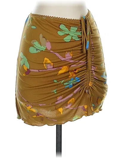 Pre-owned Urban Outfitters Casual Skirt In Gold