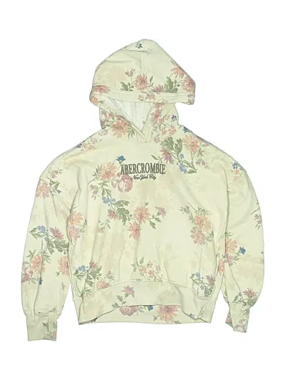 Pre-owned Abercrombie Kids' Pullover Hoodie In White