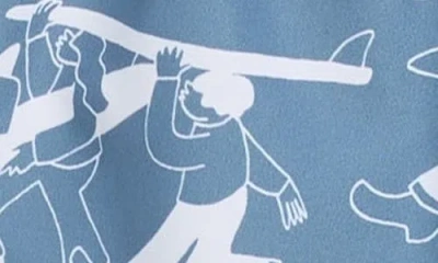 Rip Curl Kids' Printed Swim Trunks In Blue