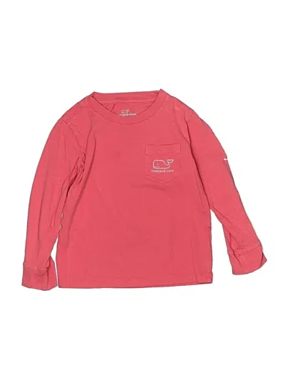 Pre-owned Vineyard Vines Kids' Long Sleeve T-shirt In Pink