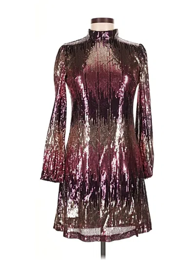 Pre-owned Maison Tara Cocktail Dress In Burgundy