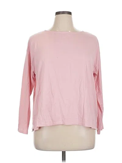 Pre-owned Jjill 3/4 Sleeve T-shirt In Pink