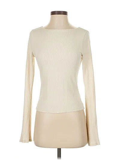 Pre-owned Reformation Long Sleeve T-shirt In White