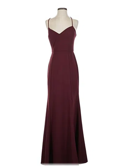 Pre-owned Jenny Yoo Collection Cocktail Dress In Burgundy