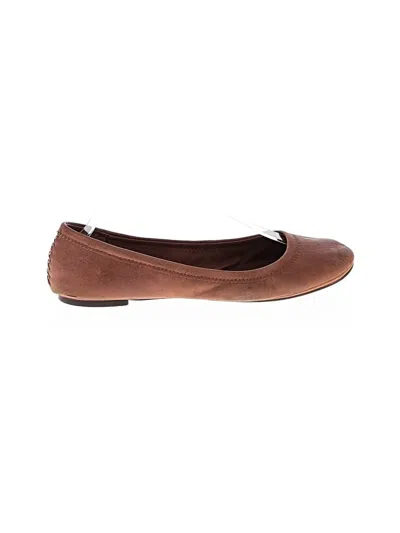 Pre-owned Lucky Brand Flats In Brown