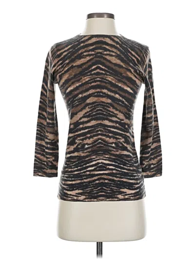 Pre-owned Talbots Cashmere Cardigan Sweater In Brown