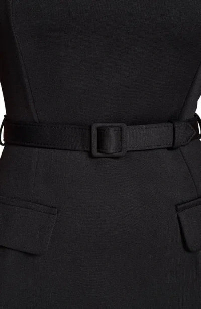 Bcbg Scuba Crepe Minidress In Black