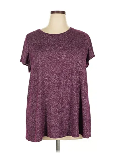 Pre-owned Lane Bryant Active T-shirt In Burgundy