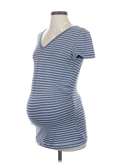 Pre-owned Gap - Maternity Short Sleeve Polo Shirt In Blue