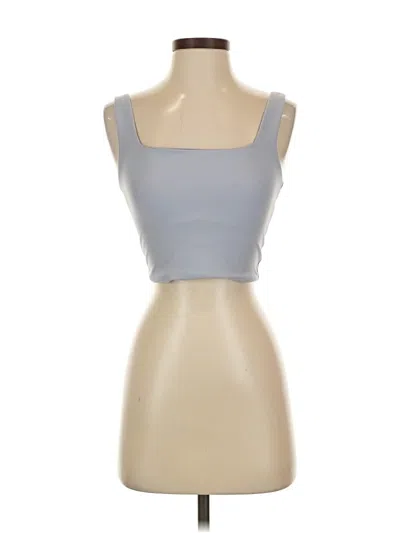 Pre-owned Ypb Tank Top Silver Strapless Neckline Tops