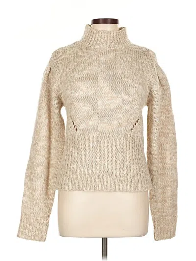 Pre-owned Aqua Turtleneck Sweater In Brown