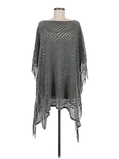 Pre-owned Just Jamie Poncho In Gray