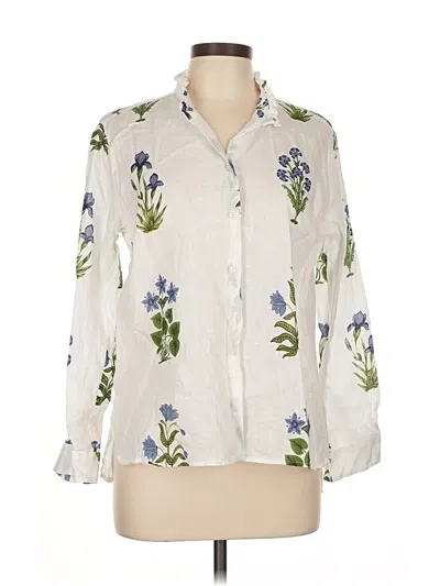 Pre-owned Vilagallo 3/4 Sleeve Blouse In White