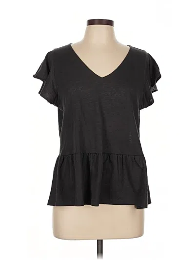 Pre-owned Ann Taylor Loft Outlet Short Sleeve T-shirt In Black