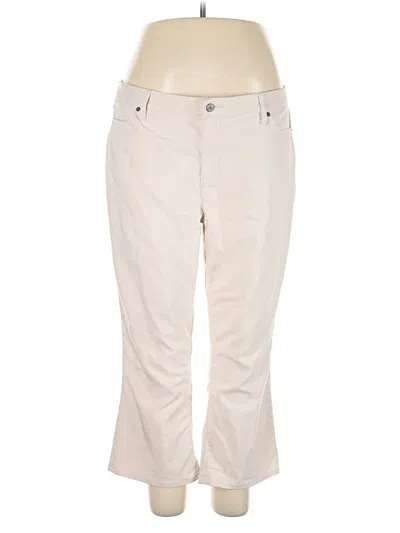 Pre-owned Lands' End Khaki Pant In White